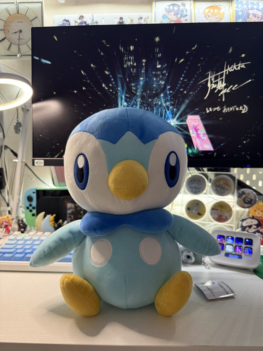bnbnko53's tweet photo. この間駅にいた人が持ってて「フォルムめちゃかわなポッチャマがいる！！！！」って思ってたポッチャマぬい見つけてしまったので思わず、、、、、600円で取れたぜ！！！！！はぴ！！！！！！！！ https://t.co/DpT9uFny4D