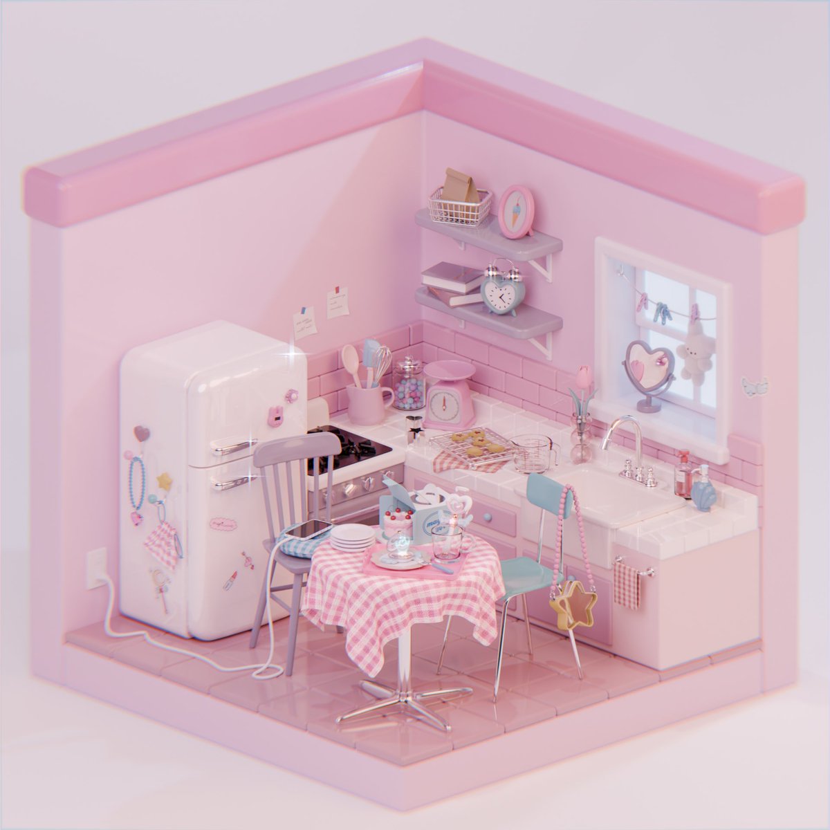 85_magicworks's tweet photo. #2026年自分が選ぶ今年上半期の４枚
#blender
下半期はもっと沢山可愛いもの作りたいです🤍🎀🤍🎀 https://t.co/1IjE3x4ghW