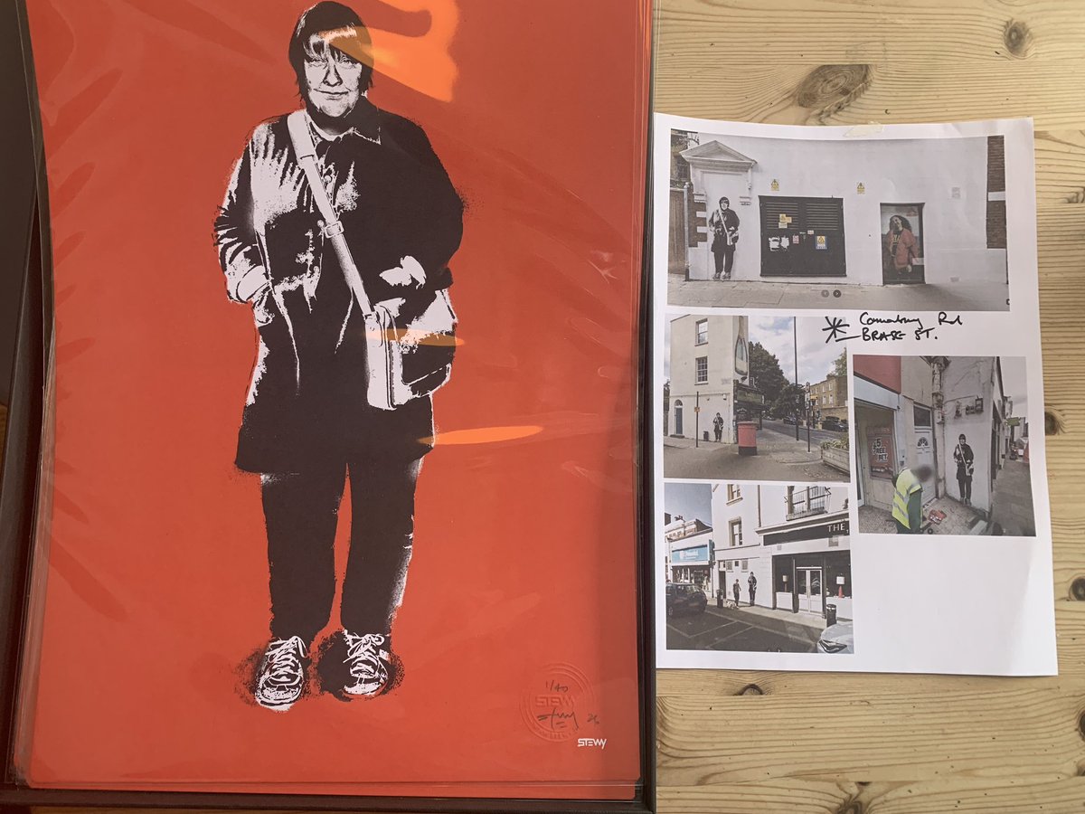 stewysstencils's tweet photo. STEWY - Kathy Burke WAHACA Upper St Islington, London, 2026.
Limited A3 signed prints available ONLY at Boutique by Shelter 159 Upper St, N1 - ALL money goes to Shelter.
#stewy #kathyburke @kathyburkeallwoman #wahaca #islington @Shelter #islington @KathyBurke https://t.co/36fidFoWLM