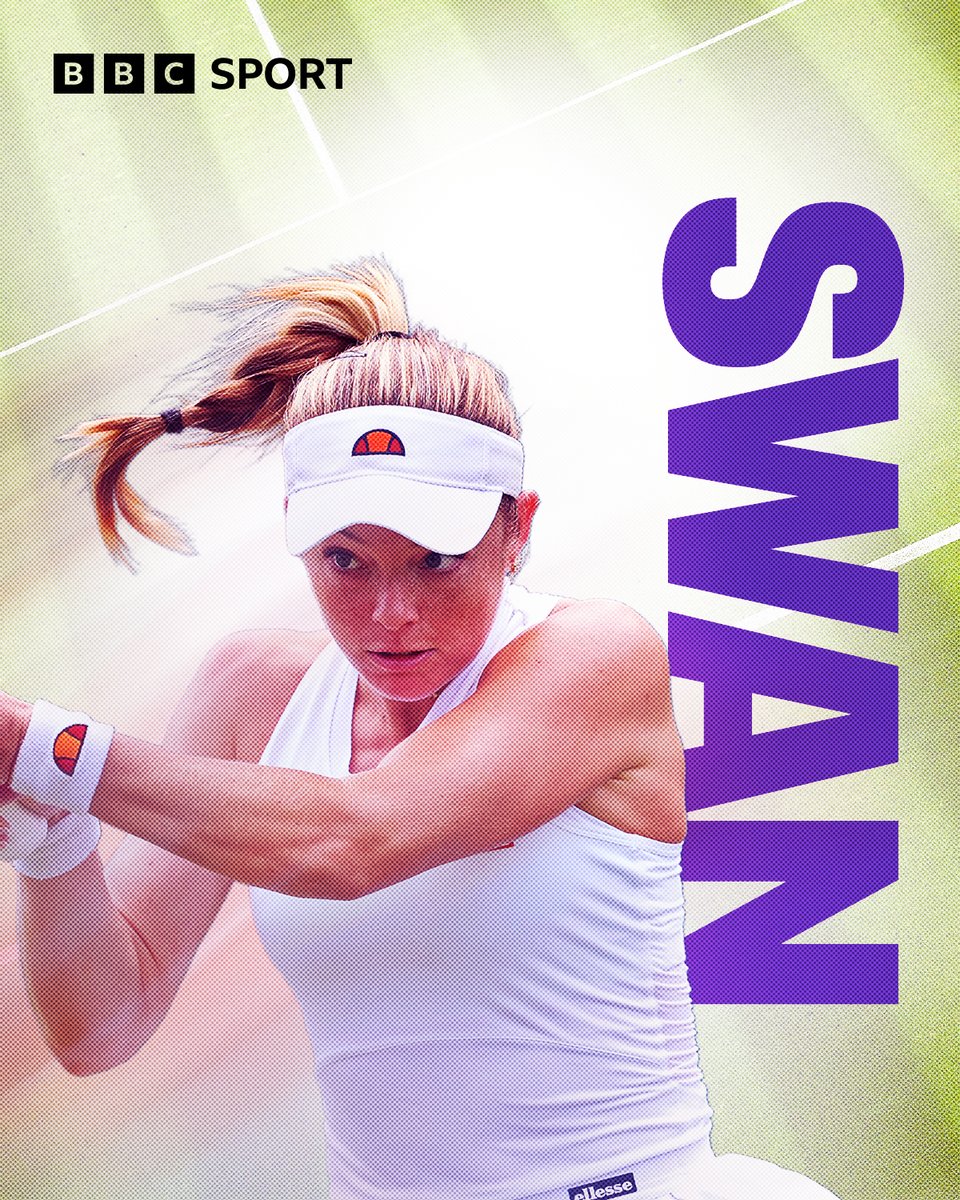 BBCSport's tweet photo. 🇬🇧 A British win!! 🇬🇧 The first British player to win at Wimbledon 2026: Katie Swan.

She's won her first Grand Slam match since 2018, beating Romania's Irina-Camelia Begu in straight sets 👏 https://t.co/DeJMNeytYj