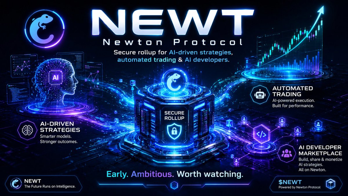 TinyTiny322's tweet photo. ⚡ $NEWT is building where AI meets blockchain.

Secure rollups. 🤖 AI-powered strategies. 📈 Automated trading. 🛠️ A marketplace for AI developers.

Still early, but the vision is massive. Watching this one closely. 👀

@newton_xyz  #Newt https://t.co/axNvndrFJu