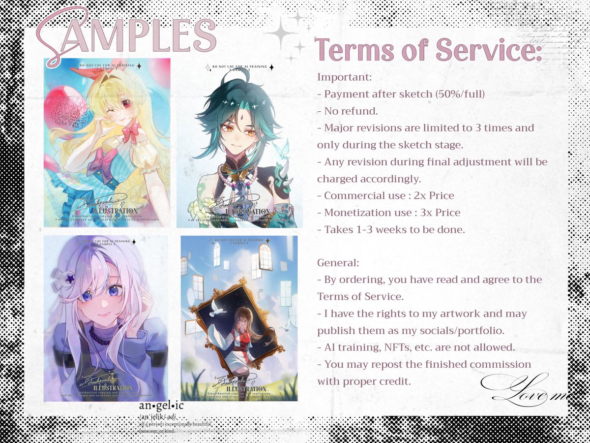 minakozuchi's tweet photo. ⋆౨ৎ˚⟡˖ ࣪ OPEN COMMISSION ⋆𐙚₊˚⊹♡

Heloww Im finally opening my comms for both local (INA) and international ૮˃̵֊ ˂̵ ა

For international: https://t.co/zxVQrBnLtc

Rts and likes are highly appreciatedd
#opencomms #opencommission #zonauang #Vgencomms https://t.co/7GJOtDz37W