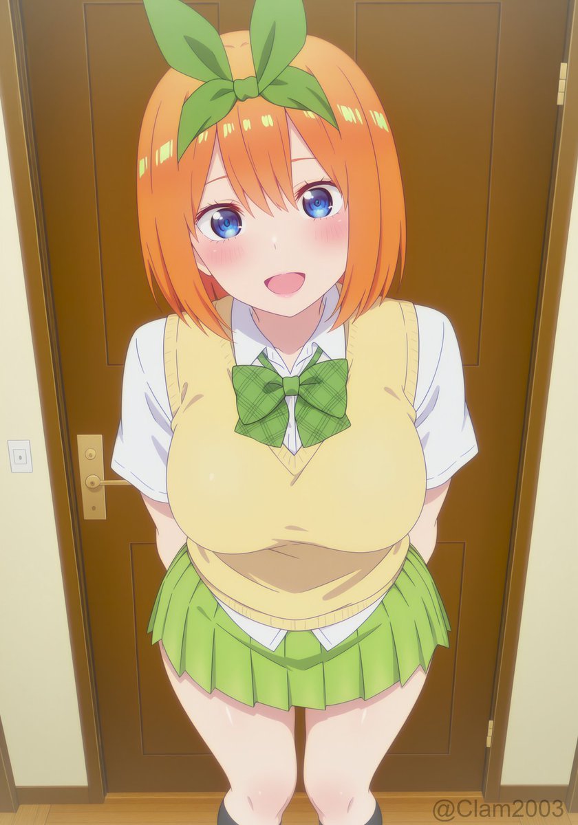 Clam2003's tweet photo. 四葉/Yotsuba                                    
#五等分の花嫁 
#中野四葉 
#AIイラスト https://t.co/VqOCcELm2B