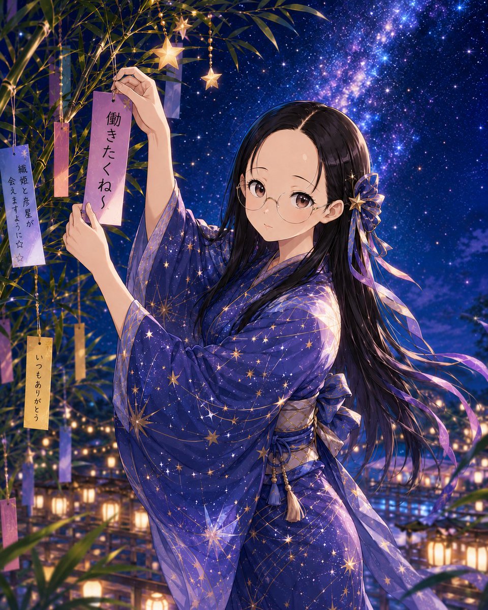 べーちゃん　夏夜の再会　シーグラス／天然石／七夕／織姫 蒼月さん、さんかします～ #あなたのベガ
