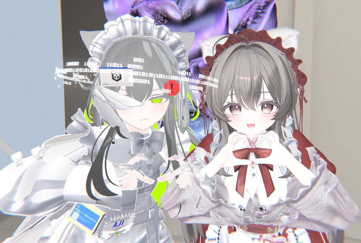 ecart_vrc's tweet photo. ꒰ঌ 甘辛喫茶「エカール 」໒꒱

仲睦まじいメイドさんたちの
オフショットを公開します！

#VRChat
#VRCイベント
#VRCエカール https://t.co/UDLTiXQgpq