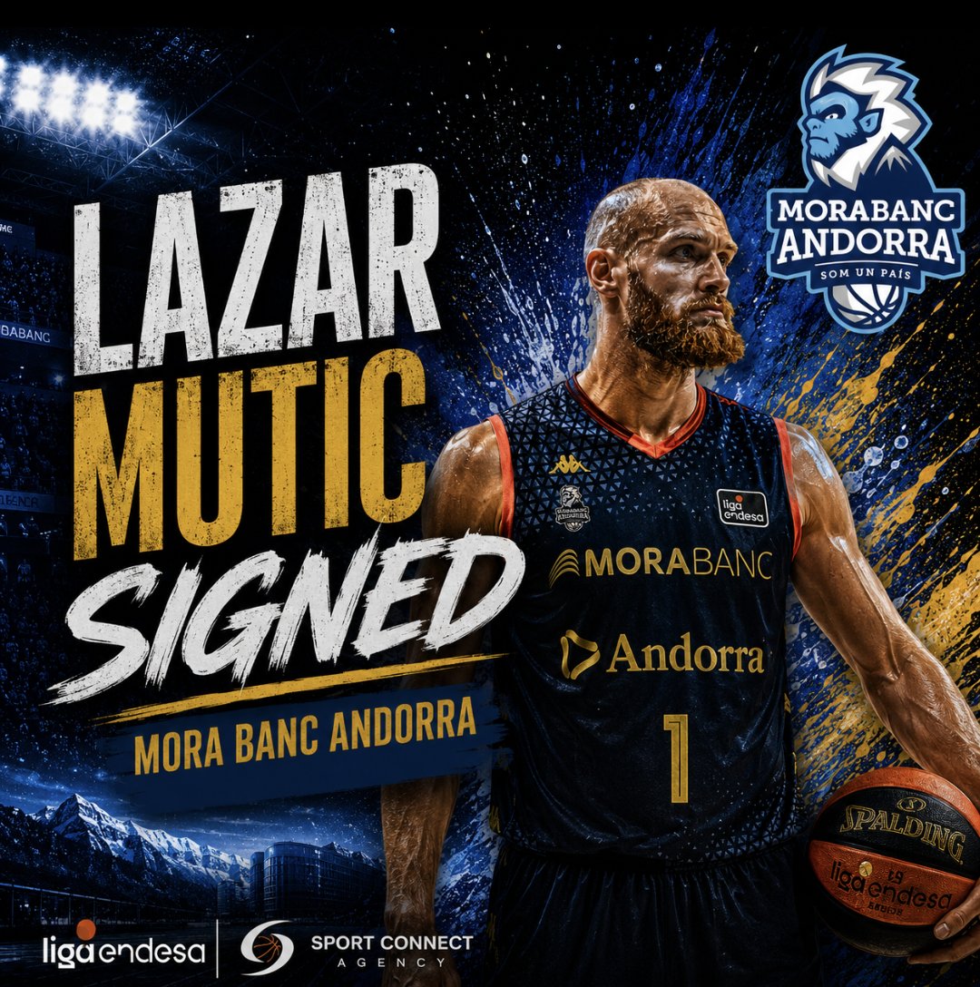 MiljanVeskovic's tweet photo. Done deal: Lazar Mutic (201-PF/SF-99) signs with MoraBanc Andorra in the Liga Endesa.
#SportConnect #Agency #ACB @FabioSpinella https://t.co/1dtAG84Yfa