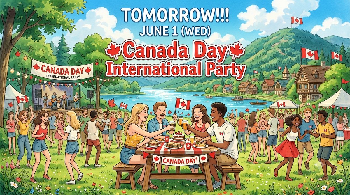 englishonlycafe's tweet photo. TOMORROW!!!
JUNE 1 (WED)

Canada Day International Party

Free Entry &amp; Free Drink for Canadians!
Celebrate Canada Day with Friends from Around the World!

For details and registration, please check the link below.
https://t.co/fhkuHxfedP https://t.co/Ktx4S8tibH