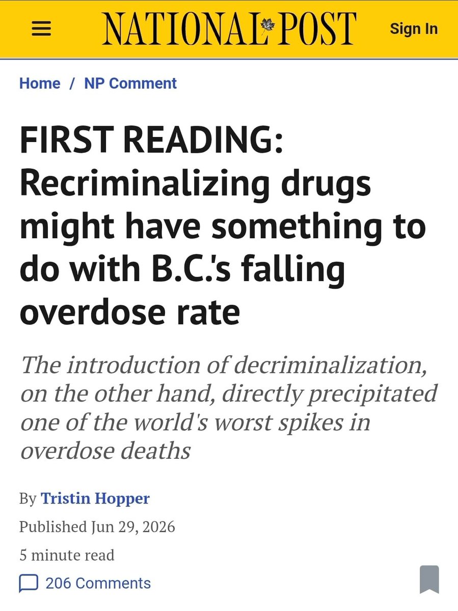 JohnRustad4BC's tweet photo. The numbers don't lie. BC's overdose deaths exploded under NDP decriminalization and 'safe supply,' handing out pills that ended up on the streets. Eby himself called it a failure. Now, as they quietly kill the program, deaths are falling. While other provinces saw trends, no one matched BC's disaster under this policy.

We said all along: ideology over reality kills people. Protect families and communities. Prioritize treatment and recovery. Common sense Conservatives will end this nonsense and get BC back on track.