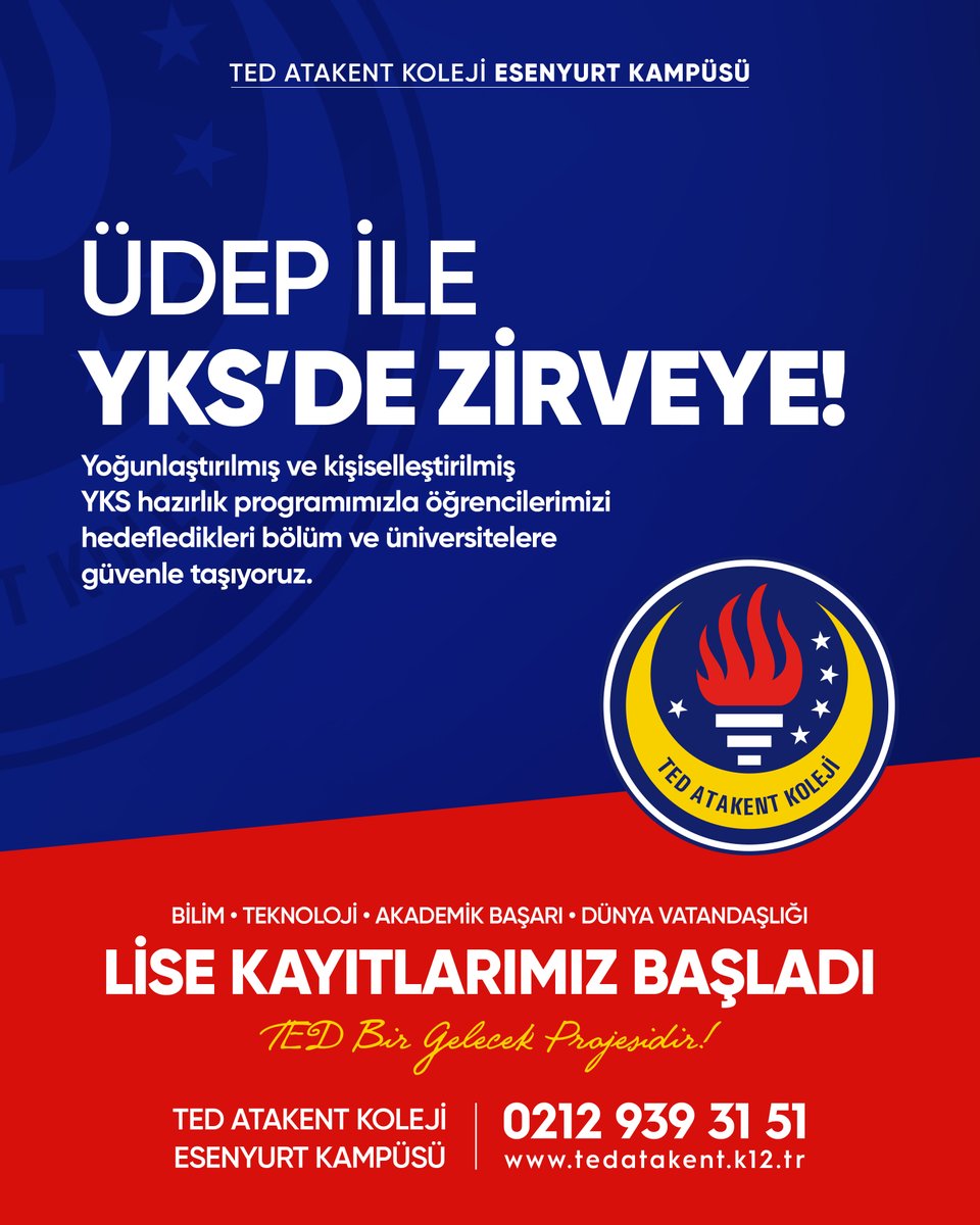 TEDBahcesehir's tweet photo. TED Atakent Koleji Esenyurt Kampüsümüzde Lise Kayıtlarımız Başladı.

0212 939 31 51 • https://t.co/b5cYoRW5uO https://t.co/iDhnnPOqve