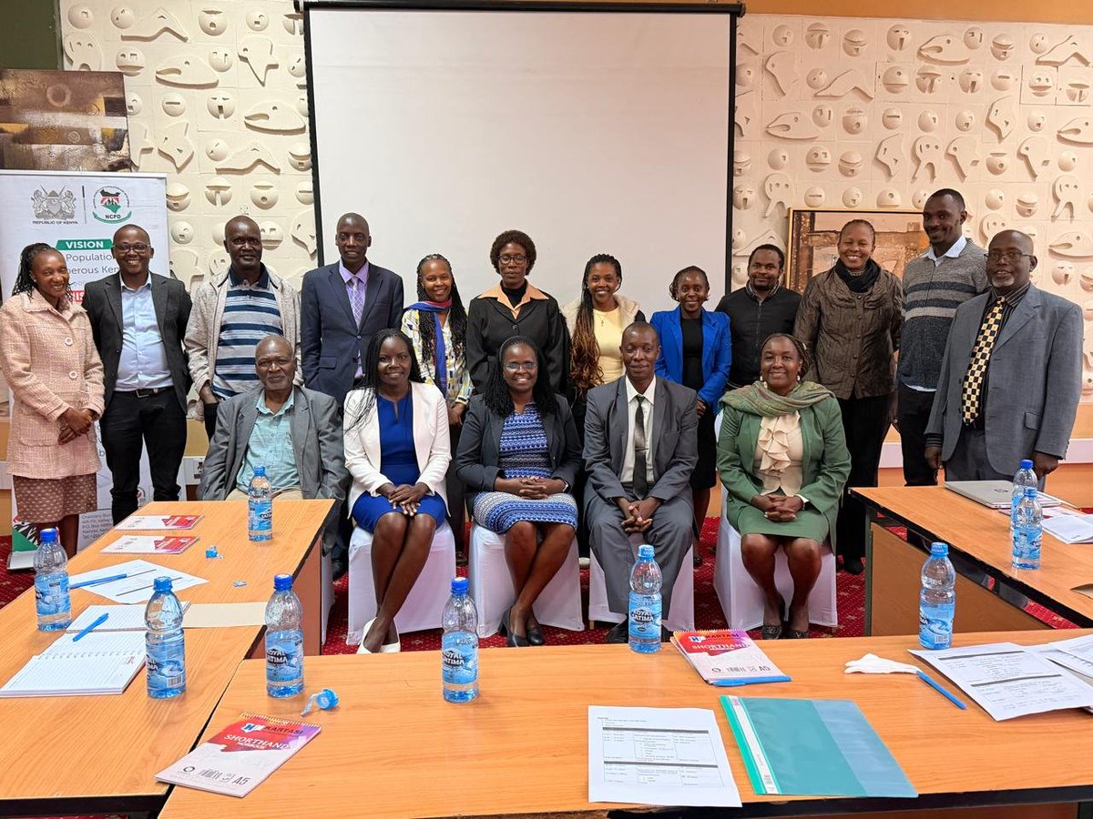 NCPD_Kenya's tweet photo. NCPD Inaugurates National Research and Evaluation Technical Working Committee.

The National Council for Population and Development  today inaugurated the National Research and Evaluation Technical Working Committee, marking a significant milestone in strengthening coordination of population and development  research and evaluation initiatives in Kenya.
The committee, officially commissioned by the Acting Director General, Ms. Lucy Kimondo, during a ceremony held at the Chiromo Conference Centre, is expected to play a central role in advancing evidence-based planning and decision-making on population and development issues across the country.
Among its key responsibilities, the committee will enhance coordination of P&D research and evaluation activities, review the National Population and Development Research Agenda, identify and prioritize emerging research needs, promote collaboration among stakeholders, and strengthen institutional capacity for research and evaluation.
The multi-sectoral committee brings together representatives from government ministries, departments and agencies, civil society organizations, development partners, faith-based organizations, academia, and research institutions. This broad membership is expected to foster greater collaboration, knowledge sharing, and alignment of research efforts to support Kenya's development priorities.
Speaking during the inauguration, Ms. @lkimondo1 underscored the importance of research and evaluation in informing policies and programmes that address the country's evolving population dynamics and development challenges. She noted that strengthened coordination among stakeholders would contribute to the generation and utilization of quality evidence for sustainable development.
The committee will operate under the stewardship of NCPD and is expected to convene annual review meetings to assess progress, share findings, and provide strategic guidance on population and development research and evaluation initiatives nationwide.