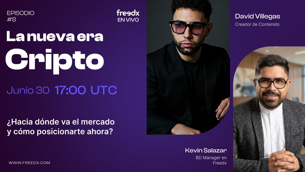 FreedxLATAM's tweet photo. EMPEZAMOS YA!!! 🔴
Freedx en Vivo #8 · La Nueva Era Cripto, con @soydavidvillega .
👉 entra al Space.
https://t.co/w9RW73NrXa
#bitcoin #cripto #freedx #envivo https://t.co/2mPbgq0RCb