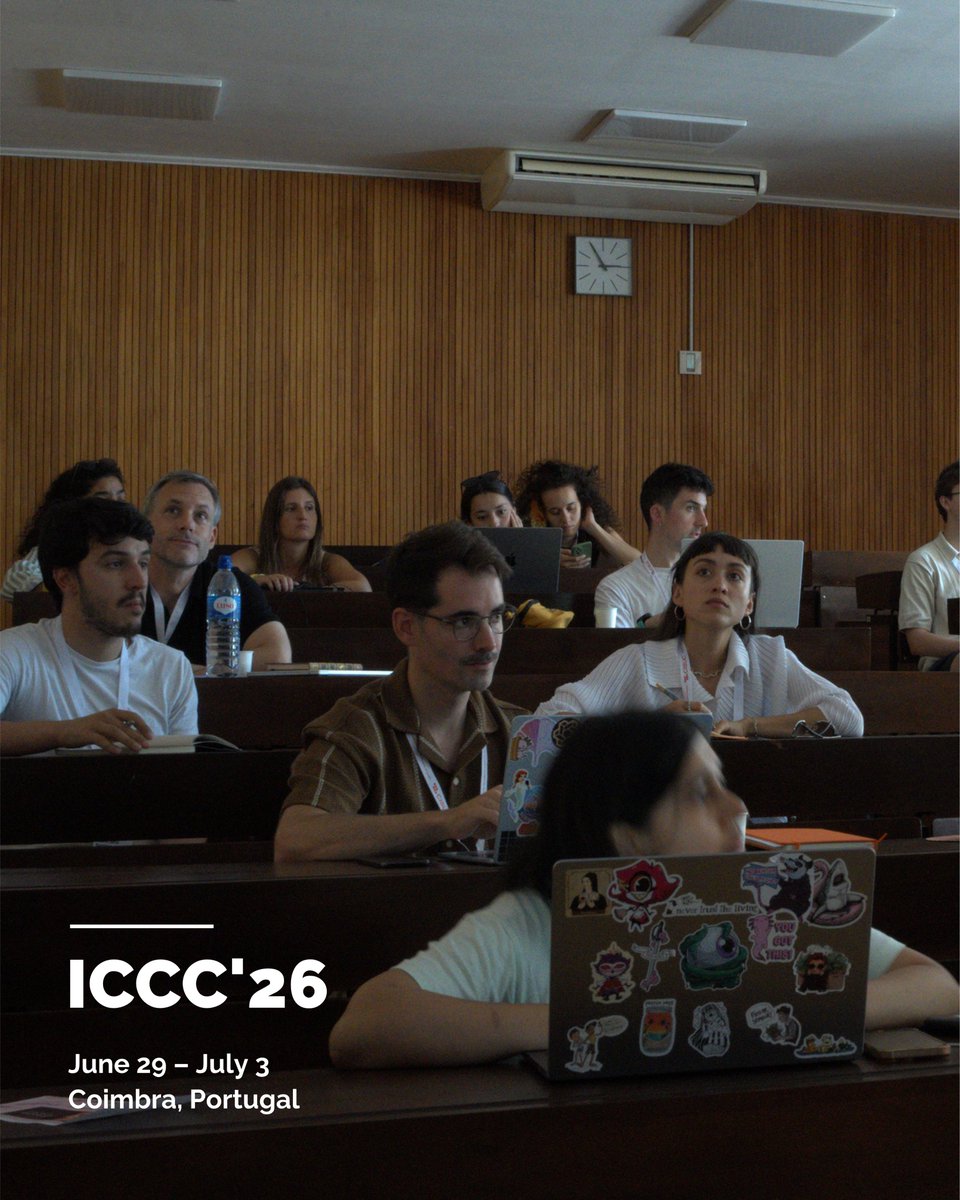 iccc_conf's tweet photo. Day 1 done! A few highlights from an unforgettable first day at #ICCC26.
#iccc26 #computationalcreativity #creativity #coimbra #portugal #computerscience #computerengineering #computers #creativitymatters #creativecoding https://t.co/dXwr00n93Y