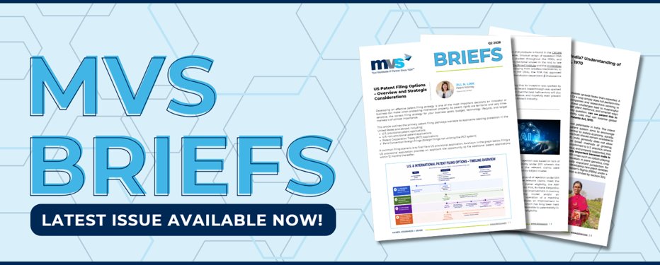 ipmvs's tweet photo. The Summer 2026 edition of MVS Briefs is here!
 
Stay current with timely insights and practical updates from our IP team on the issues influencing innovation and business today. 
 
Read here: https://t.co/8VYOSpTp0O https://t.co/L7VNCcinda