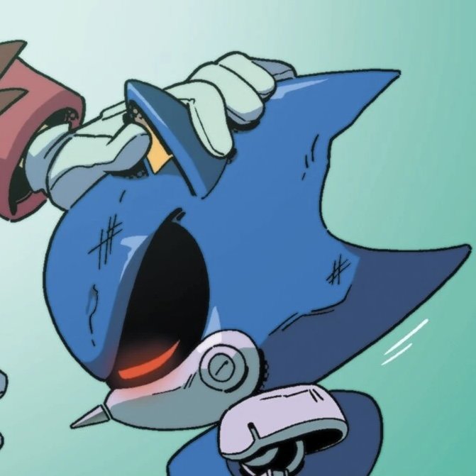 OFROBOTNIK's tweet photo. ⠀
         hedgehog next time ! ❜

He raised a gloved hand and gently set it ontop of Metal's head, the same way a father would to his son.
⠀ https://t.co/DodLXvD0Pz