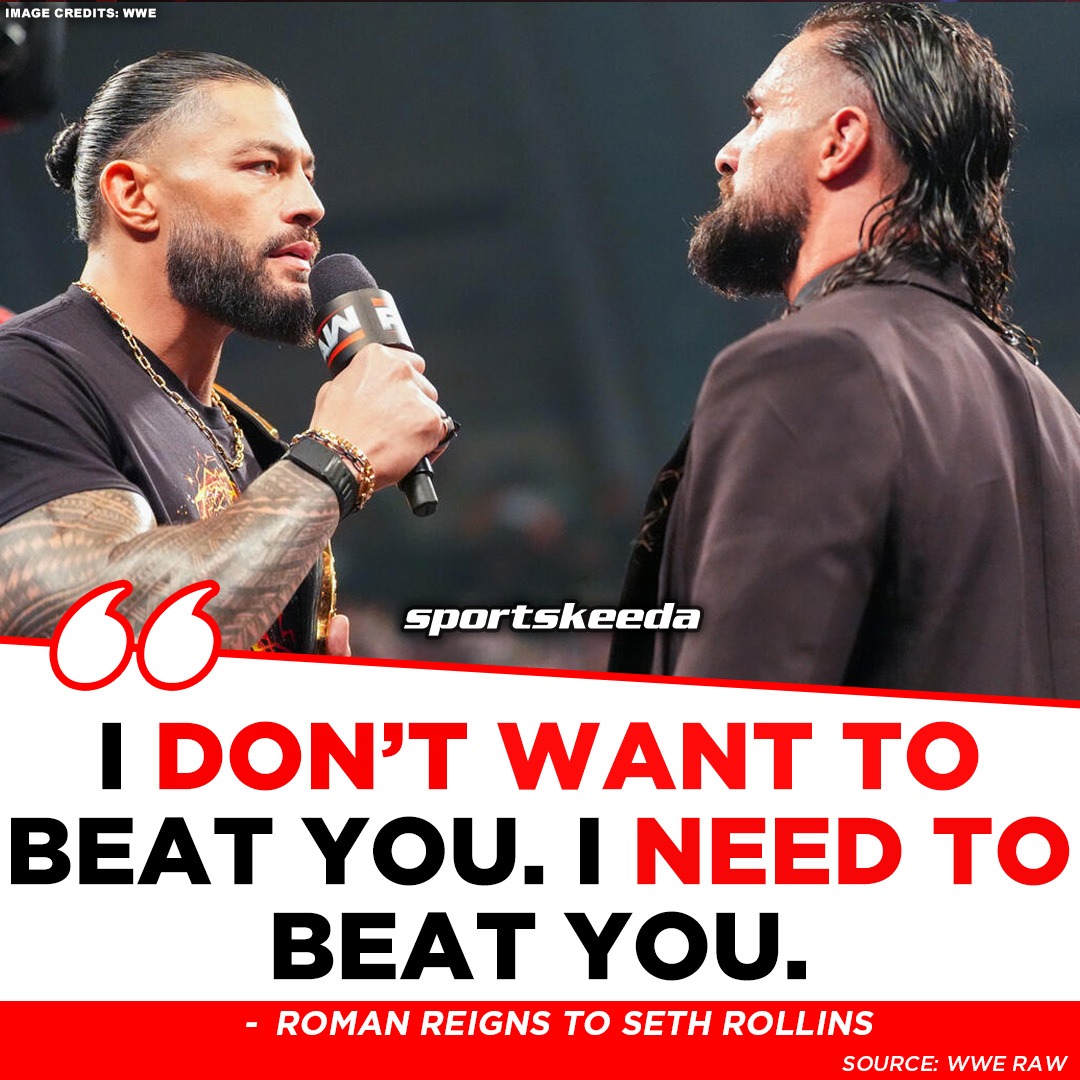 SKWrestling_'s tweet photo. Beating Seth Rollins isn't a choice for Roman Reigns, it's a necessity.

@WWERomanReigns https://t.co/CaxkASDfCl