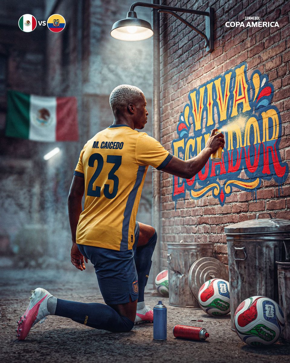 CopaAmerica's tweet photo. 🇪🇨 La Tri 🆚 El Tri 🇲🇽 

¡VAMOS ECUADOR! 💪 https://t.co/hHRkdx6iXV