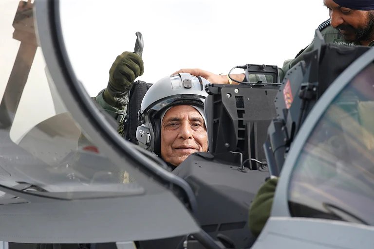 thecaravanindia's tweet photo. Archives |  India’s defence minister Rajnath Singh sits in the first IAF Rafale fighter jet on the tarmac in Merignac near Bordeaux, France, in October 2019.

The Rafale deal, one of the costliest in Indian history, faced severe opposition criticism of corruption, an allegation proven by the Gupta Papers. Read the entire report by Nileena MS (@nileenams):  
https://t.co/xVxYBqo6f6