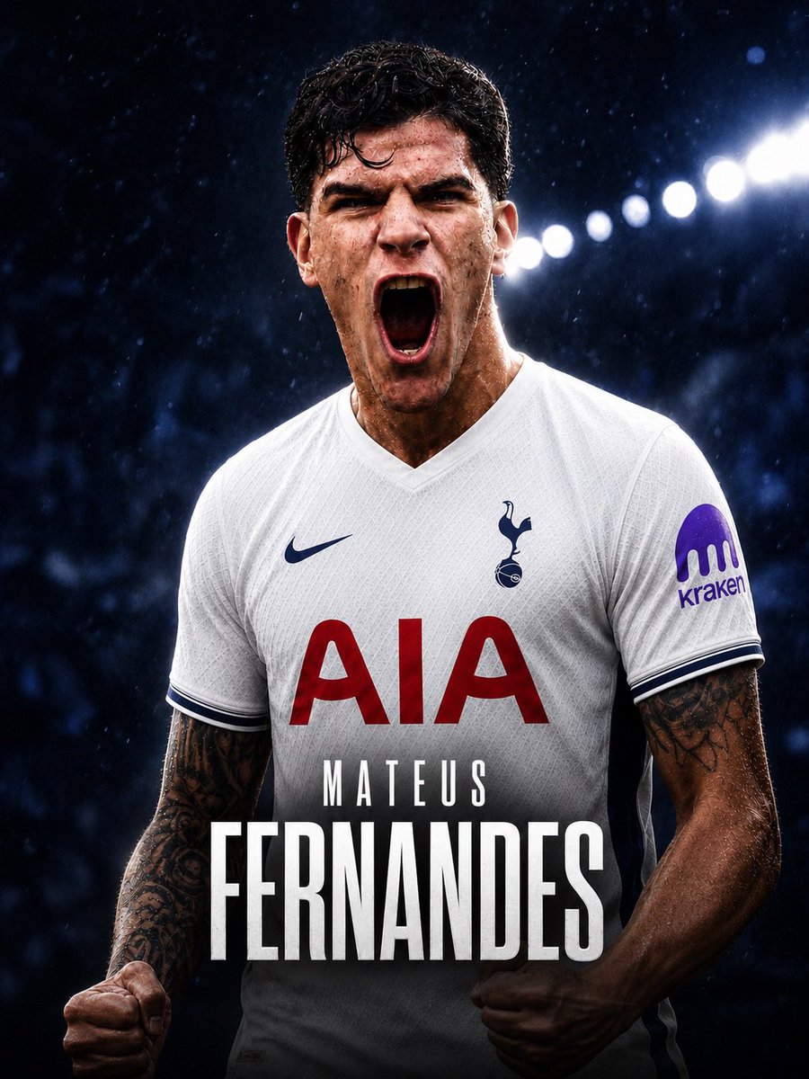 hotspurreports's tweet photo. 🚨🇵🇹 Mateus Fernandes to Spurs will become Tottenham’s 𝐁𝐈𝐆𝐆𝐄𝐒𝐓 transfer fee in history.

£85M. https://t.co/6oHBtwIyif