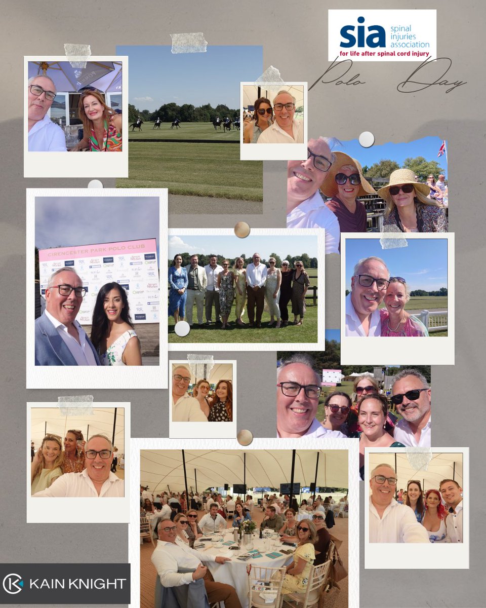 AdrianLawCosts's tweet photo. Friday 26th June 2026 a scorching hot day for the @spinalinjuries Polo Day hosting a table for Kain Knight at @CirencesterPolo.  A brilliant way to support the work for the charity with excellent food and hospitality. 
#SCI #PoloDay #Charity #KainKnight https://t.co/dPZWKUif52