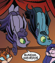 wintergleam_two's tweet photo. Alright, I wanted to make this a tweet, but there's too much to cover.

"Bat ponies" are not a single race or tribe. 

What we call bat ponies are instead a collection of natural-born creatures, intentional transformations, and unintended magical mishaps. So let's go over them: https://t.co/fEWNOYXXDb