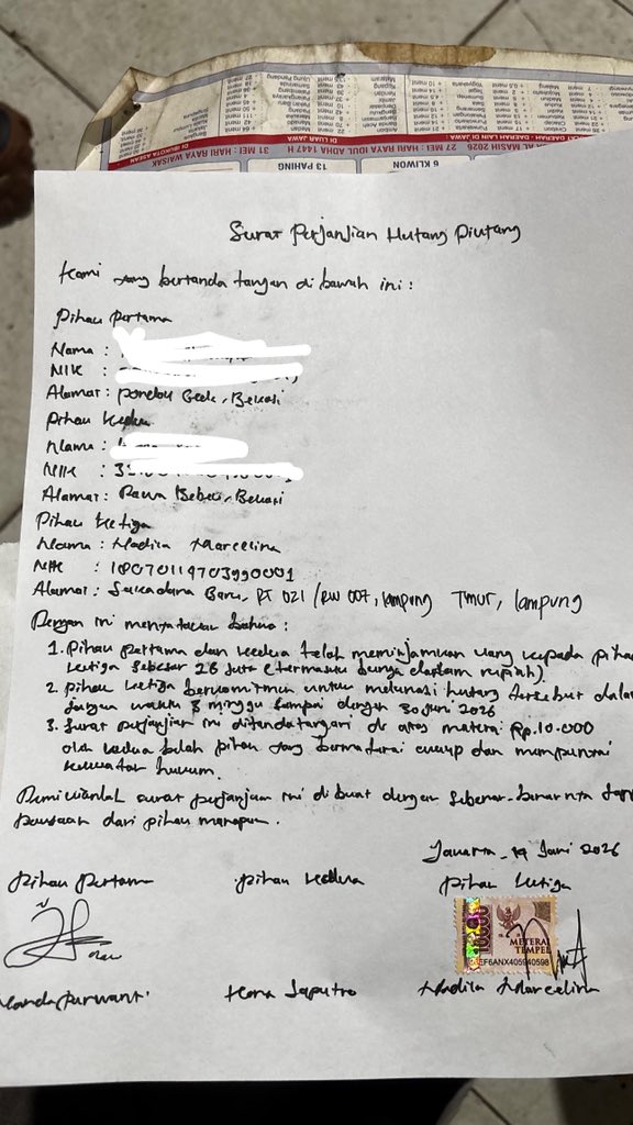waswhatimade's tweet photo. x do you magic ❗️gw abis kena penipuan invest a/n nama Nadila Marcelina. 
Kronologi, janjiin iming2 bunga gede, sekali dua kali lancar. btw dia nawain invest kontruksi. kenapa percaya? karna doi pacarnya temen dket gue.  surat perjanjian udah ada, spk dll.
takut bgt bnyk nipu lg https://t.co/bsHiT9PIDd