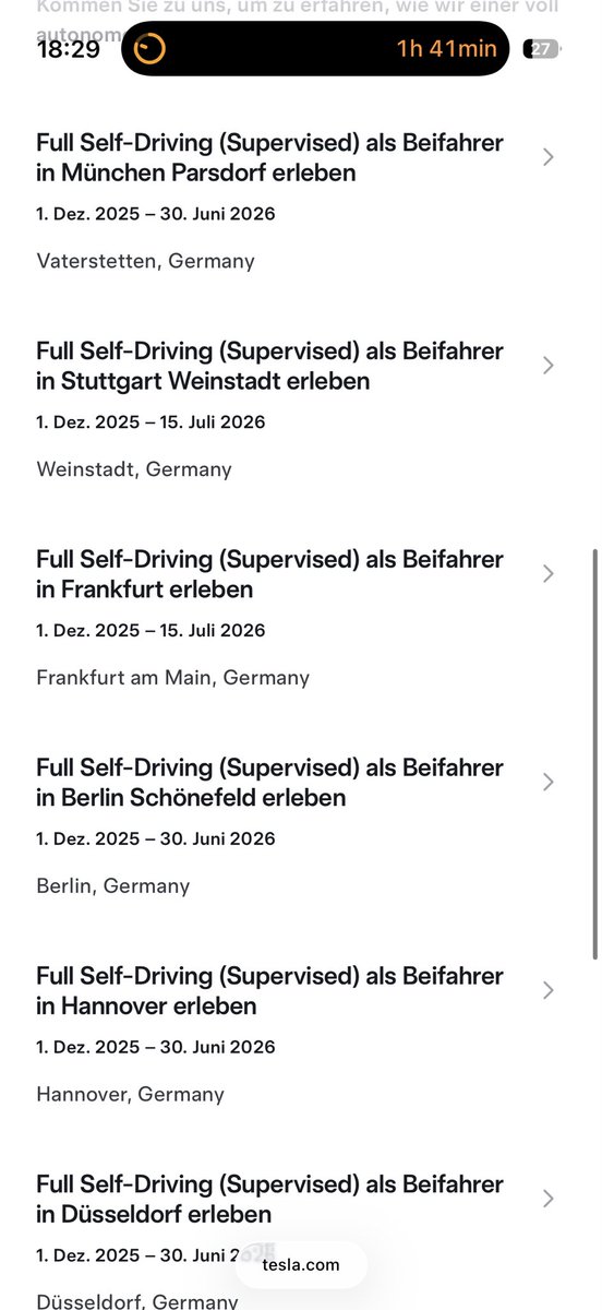 teslanerdX's tweet photo. Das TCMV Meeting ist vorbei 🇪🇺✅

Interessant ist, dass Tesla die Probefahren in Deutschland bisher nur an wenigen Standorten verlängert hat. Noch interessanter ist, dass diese Verlängerung nur für 15 Tage gilt. Also bis zum 15.07.2026.

Bisher waren es mindestens 30 Tage.

Ist das ein erster Hinweis auf eine in Kürze bevorstehende Zulassung von FSD in Deutschland 🇩🇪 und ganz Europa 🇪🇺?🤷🏽‍♂️

Es hört nicht auf spannend zu bleiben 🔥

#Tesla #TCMV #FSD #Europe
