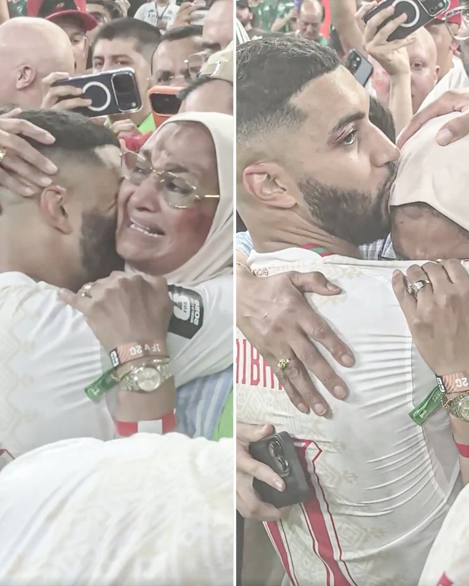 ESPNFC's tweet photo. The love between a mother and a son ❤️

Morocco are one big family 🇲🇦 https://t.co/CplTXId6mX