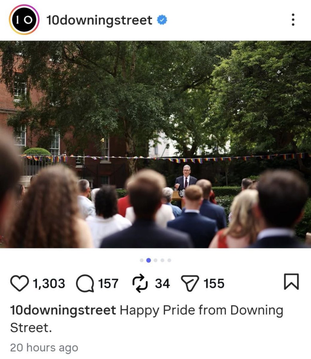 JamesEsses's tweet photo. 🚨Last night, Keir Starmer held a ‘Pride Reception’ at Downing Street.

So far, so normal.

However, trans activists in attendance reported that Starmer assured them that he is looking at a Motion which “disapproves” of the recent Code of Practice to preserve same-sex spaces.

Activists in attendance also had direct access to Ministers, in order to demand removing protections for medical professionals under the proposed conversion practices ban, insisting ‘trans history’ is taught in schools, and handing out Trans badges which were “proudly” warn by Ministers in attendance. 

Labour cannot be trusted by anyone who cares about the safeguarding of women and children.