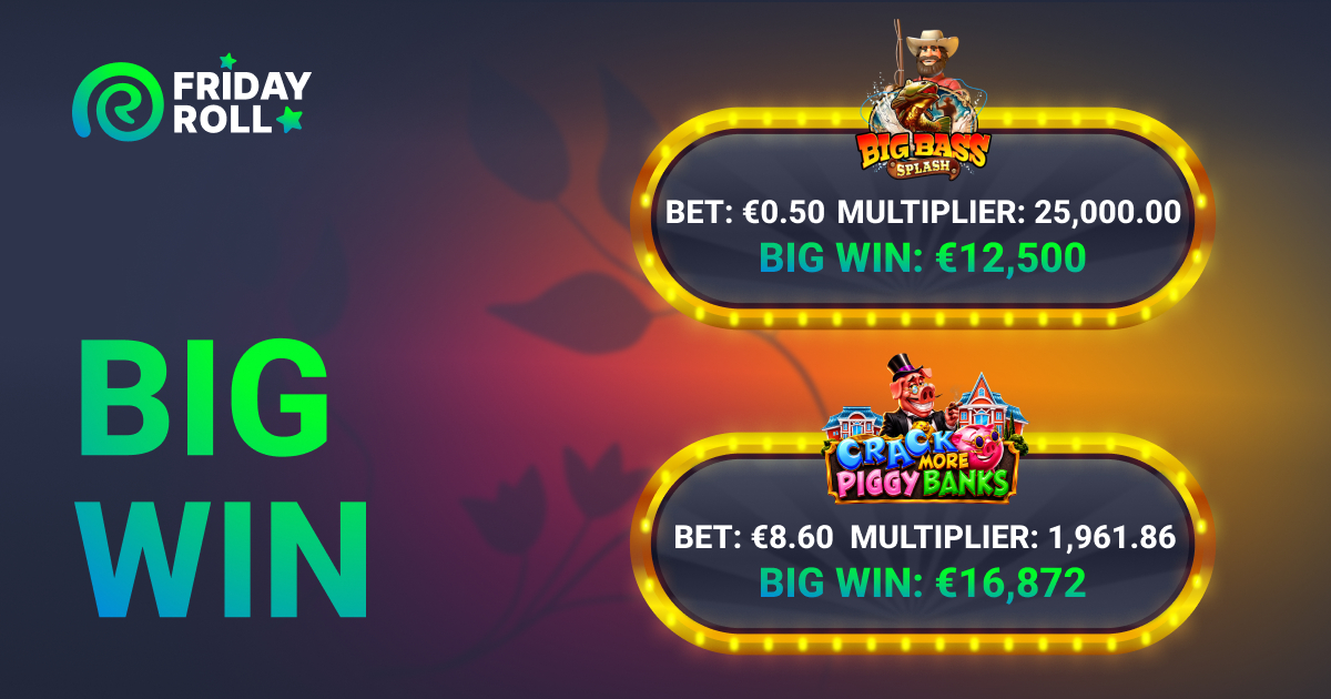 _Fridayroll's tweet photo. 💎Today’s Highlight Reel💎

🌟Some days the screen glows a little brighter than others.
🎣Big Bass Splash: €0.50 ➔ €12,500 (25,000x).
🐖Crack More Piggy Banks: €8.60 ➔ €16,872 (1,961x).
🔥Jump into the action.

Play responsibly. 18+🔞

#slots #casinofun #casinogames https://t.co/8R63ShrJsX