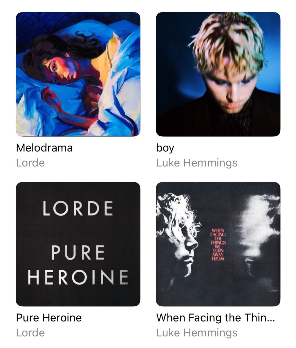 cakedoscope's tweet photo. when you’re in a competition of making your debut album gray and your sophomore album blue but your opponents are lorde and luke https://t.co/dDXDAqCYVx
