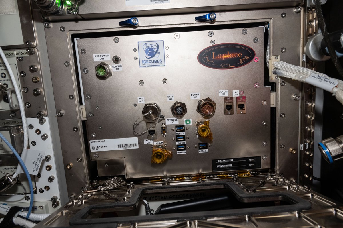 Soph_astro's tweet photo. Day 137, orbit 2125 — Since the beginning of the εpsilon mission, I’ve installed several payloads in the ICE Cubes Facility (ICF) located in the European Columbus module. Enabled by ESA through a public-private partnership, this modular platform is a great example of how commercial services can open up fast and flexible access to research in microgravity.

Launched in 2018 by Space Applications Services, the ICF has already hosted dozens of payloads. It’s truly inspiring to see so many companies making use of the Space Station and its unique environment to boost their research and bring benefits back to Earth! 👏

Here’s a look at some of the ICF payloads I’ve handled so far, supporting a wide range of research:

➡ Microgravity Synthesis of Aerogel Copolymers – MSAC (📸 1), exploring how ultra‑light aerogel materials form in the absence of gravity‑driven fluid motion. The results could help design improved materials to capture carbon dioxide and guide the way these are produced on Earth, contributing to a more sustainable future.

➡ Baby BOX‑E (📸 2), aiming at demonstrating a scalable way to grow drug crystals in microgravity, where they form larger, purer and more uniform than on Earth. This could help develop injectable versions of certain cancer treatments, making them simpler and more accessible for patients.

➡ TIGERS‑X (📸 3), an automated mixer and emulsifier studying how complex medical fluids mix and form stable emulsions in microgravity. The results could help improve medical formulations and life‑support systems for future long-duration missions and on Earth, including intravenous nutrition.

➡ Laplace (📸 4), investigating how clouds of microscopic dust evolve into planets by studying how particles collide and stick together while suspended in a thin gas atmosphere.
4 experiments and 4 different fields of research: materials science 🔬, biotechnology 💎, life science 🩸 and astrophysics 🪐! Go science!

📸 @esa /@NASA – S. Adenot

#εpsilon • @Space_Station • @NASAJohnson • @ICECubesService • Space Applications Services NV/SA • Aerospace Applications North America Inc. • @esaBSGN • @BioOrbitSpace • @spacegovuk • @DLR_en • ISHA Lab (CRA) • @tuBraunschweig • SRI • International Space Station National Laboratory