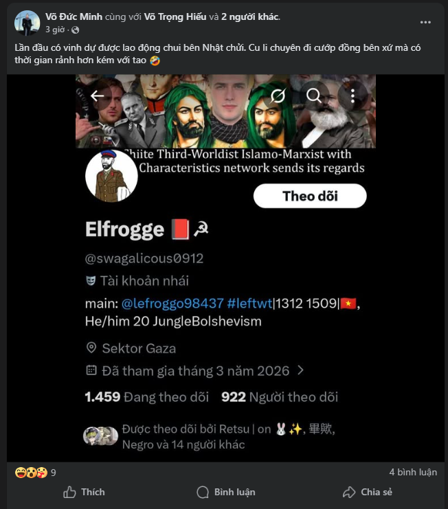 swagalicous0912's tweet photo. after his clitty being leaked by the Bvllshevik, @VMinhTheBold decided to go cry his ass with his friend on faggbook https://t.co/S3pLg7wZEy