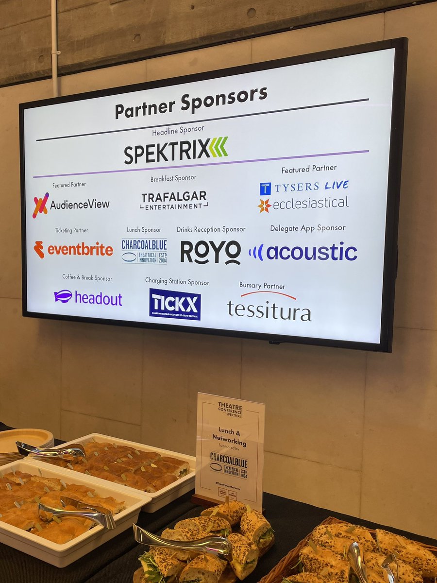 SOLTnews's tweet photo. A huge thanks to all of our #TheatreConference 2026 Partner Sponsors, including Headline Sponsor @spektrix - thanks for making today possible! https://t.co/1S7yPDMJNu