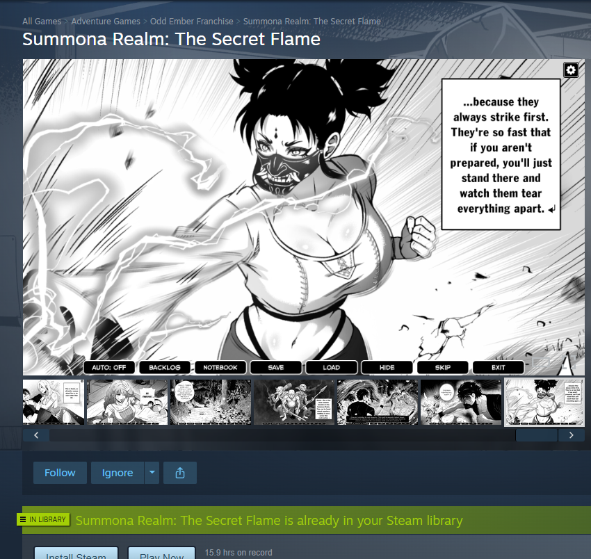oddember's tweet photo. Uploaded new Steam screenshots! 🎮 Was ready to upload the new build but caught a small bug. Guess I'm investigating what went wrong tomorrow... should be a quick fix though. 😂
#indiegame #visualnovel #mangaart #SummonaRealm https://t.co/2ZTipE45rz