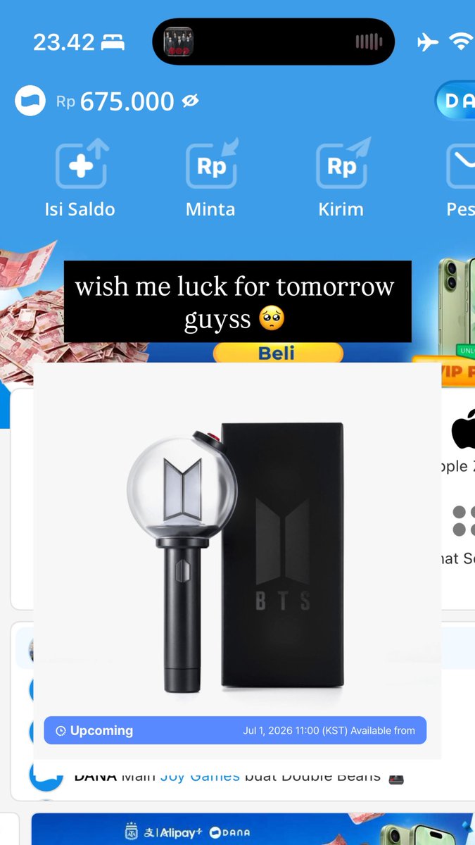 lodevola's tweet photo. 🕯️ manifesting 🕯️
secured lightstick bts ver 4 https://t.co/HaUJuCrDjg