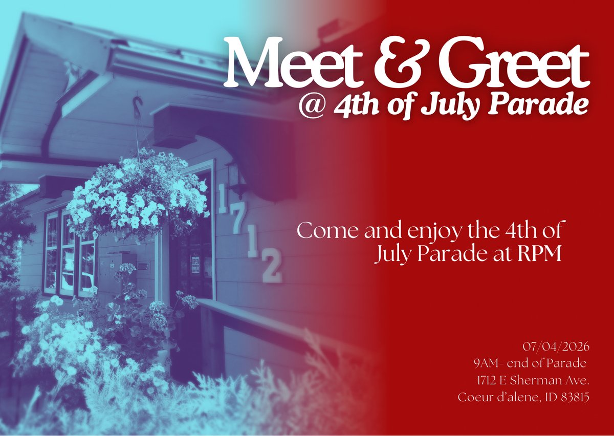 RealCoeur's tweet photo. Join us July 4th at the Real Property Management Coeur d’Alene office to watch the 4th of July parade. We will have waters and snacks and celebrating with our family. Join us and say hello!

#4thofJuly # RPMCDA #Parade https://t.co/ARB1CRfCsU