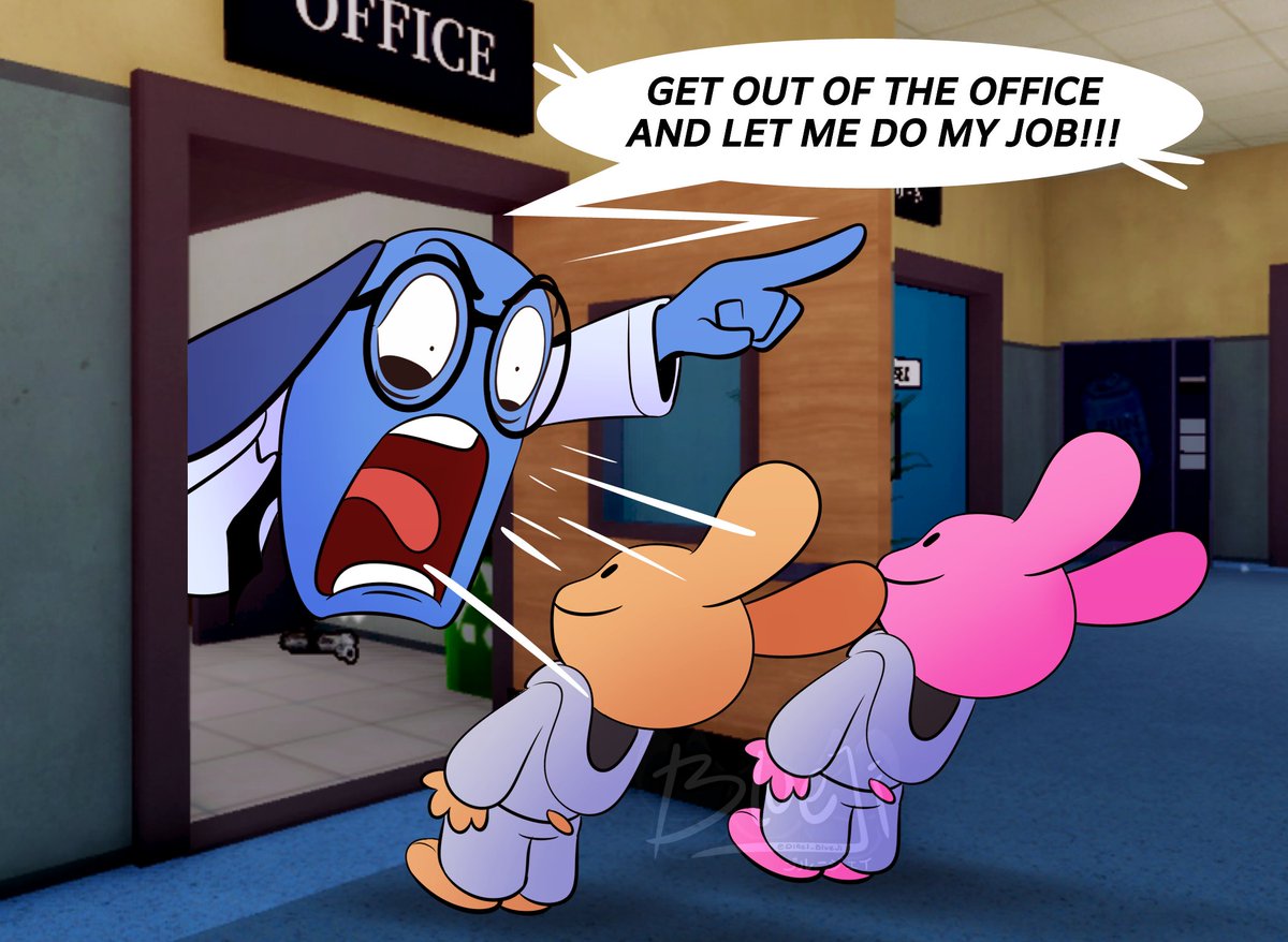 DiRel_BlueJi's tweet photo. Secretary Players be taking their roles too seriously #roblox #animalhospital #animalhospitalroblox https://t.co/4AndCKEE20