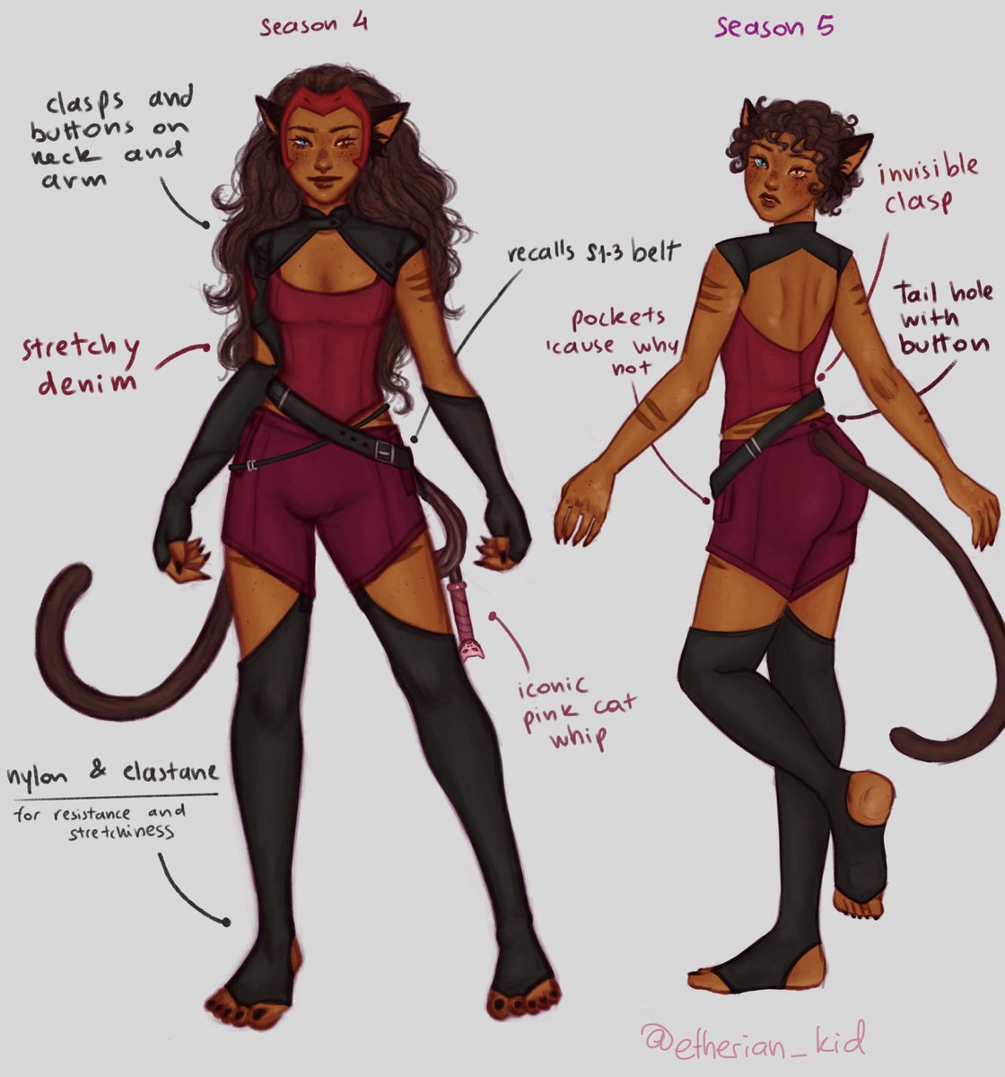 etherian_kid's tweet photo. my own version of catra's s4 and s5 design. i only added some minor changes and small details because i already love this design 
#spop #shera #fanart https://t.co/5FpJ889sef