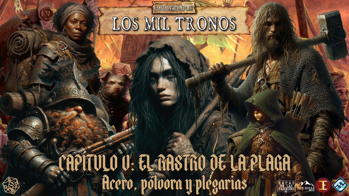 shirowhasi90's tweet photo. ¡MUCHACHADA ROLERA! 🎲
HOY a las 21:30 sesión 24 de "LOS MIL TRONOS" #warhammer con #RelP de @TheHillsPress
@AikiGuille, @EmilioVChica, @IbericanG, @Altagor_
y yo nos colamos en un sótano junto a @Kenderr6 a ver qué tal está de plaga.
▶️ https://t.co/4h34ftUtXa https://t.co/A9XlNGBVsO