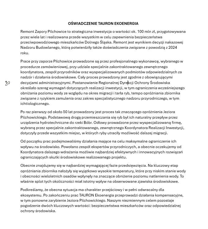 TauronPE's tweet photo. OŚWIADCZENIE TAURON EKOENERGIA https://t.co/xHALjvqIpz