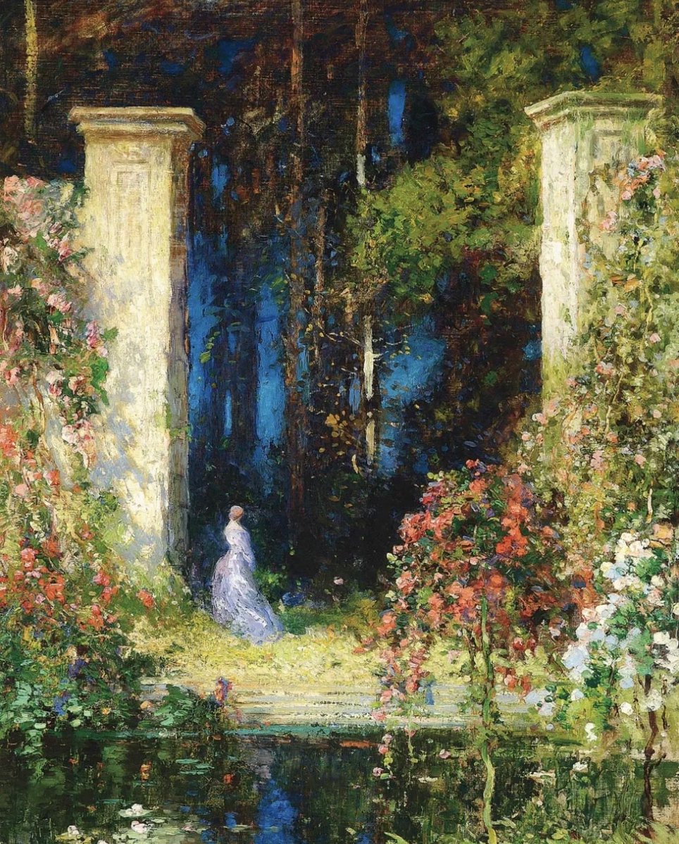 TitaniasRealm's tweet photo. The Old Gateway by Thomas Edwin Mostyn (1864-1930) https://t.co/vVMeK774DD
