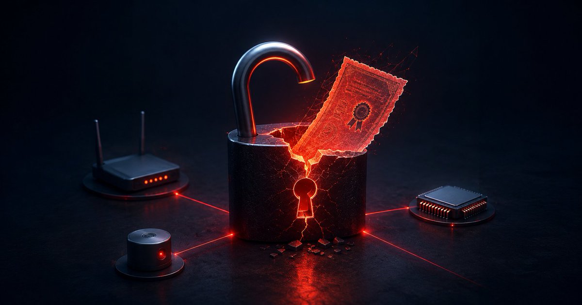 Digital_Warfare's tweet photo. 🚨 21 wolfSSL flaws were fixed in version 5.9.1, including a critical certificate verification bug and CVE 2026 5194.
Key actions:
• Patch wolfSSL to version 5.9.1 or later
• Check embedded devices, IoT systems
Read more:
https://t.co/7TYP5pJydQ https://t.co/VpdFMNp3qg