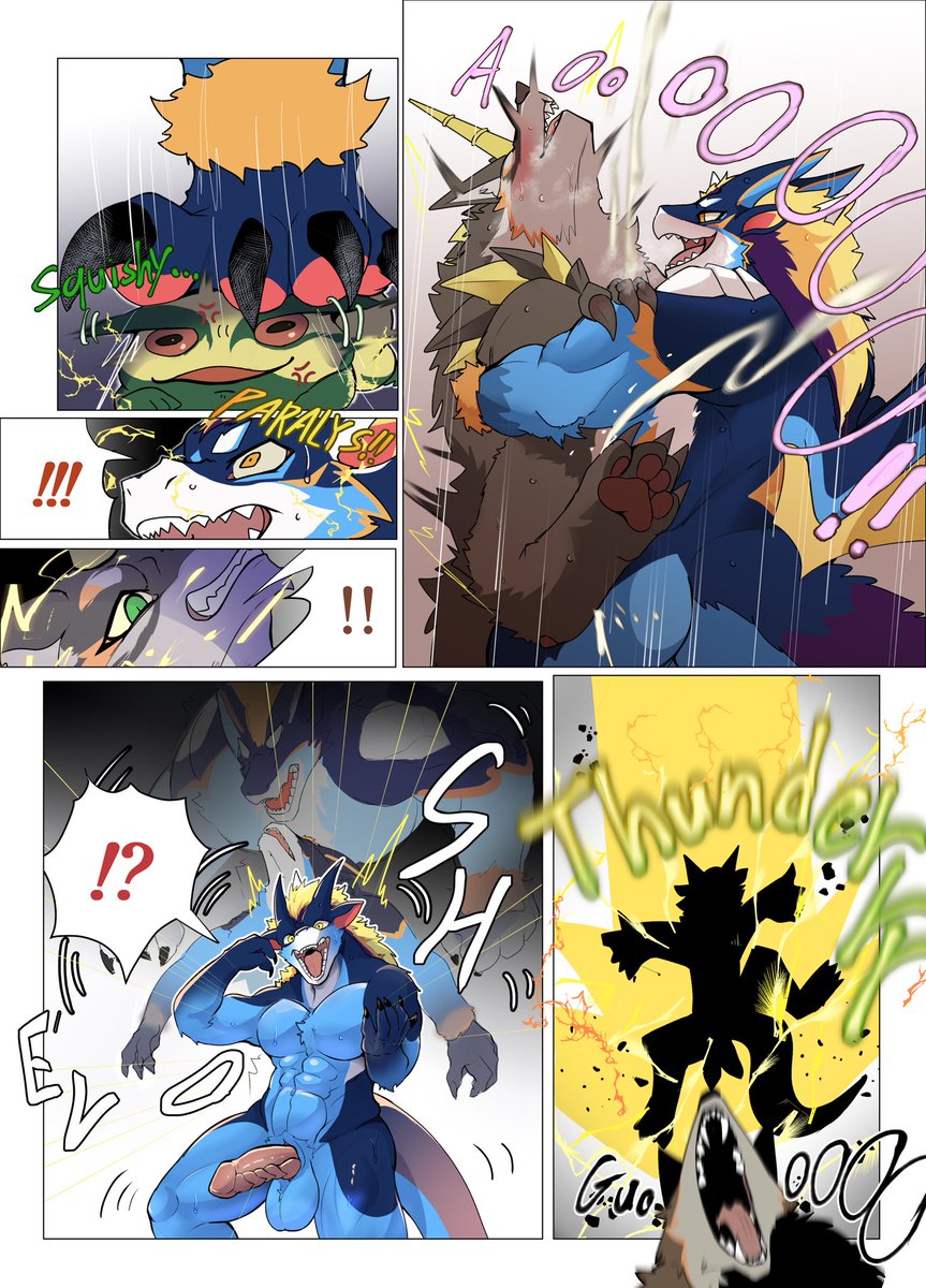 InazumaBork's tweet photo. Looks like this big strong dragon’s hunt was interrupted by our little friend! Maybe he should have read the handbook. Oh well, turnabout is fair play after all!
🎨 @tamitendo 
🐉 @teryxcAD https://t.co/UyBAWG9zr5