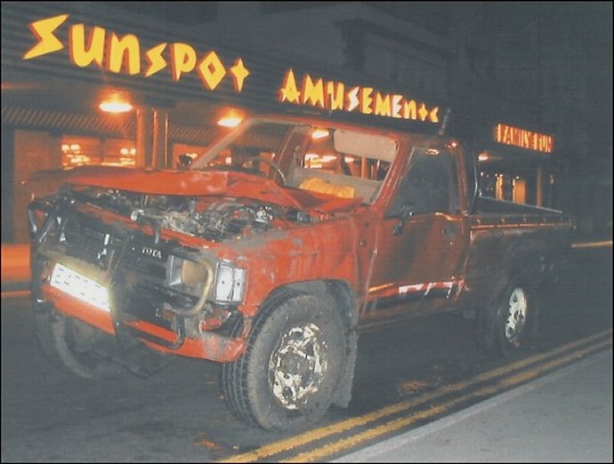 colander20's tweet photo. Fun fact: the ‘Indestructible’ Toyota Hilux from Top Gear first appeared in the ending of Toy Story (1995). Having survived the ownership of Sid Phillips, it was then acquired by Jeremy Clarkson in 2003.

Follow me for more absolutely 100% true facts. https://t.co/6i8J5EjYmh