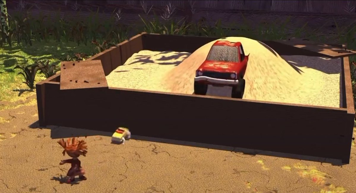 colander20's tweet photo. Fun fact: the ‘Indestructible’ Toyota Hilux from Top Gear first appeared in the ending of Toy Story (1995). Having survived the ownership of Sid Phillips, it was then acquired by Jeremy Clarkson in 2003.

Follow me for more absolutely 100% true facts. https://t.co/6i8J5EjYmh
