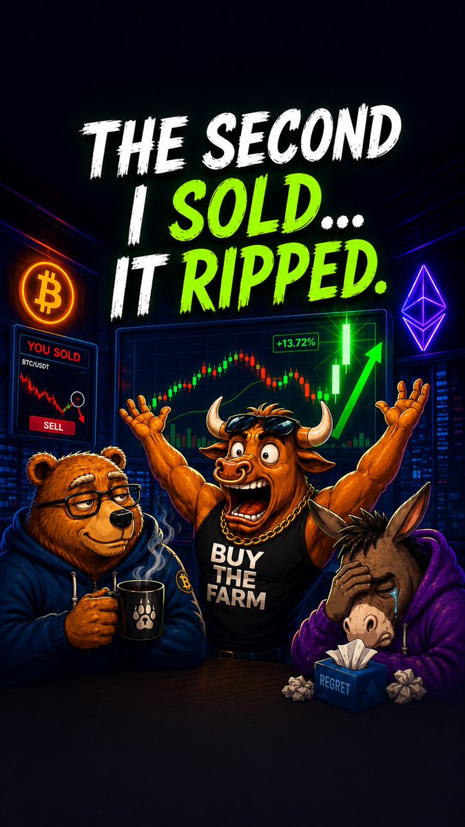 CrittersTM's tweet photo. Steve watched the chart for 10 minutes.
Chad called it “technical analysis.”
Ass McStacks called it “noise with candles.”

Join the Critters™
Not financial advice. DYOR. Satire.

#CryptoCrittersTM https://t.co/XHb72UJCN5