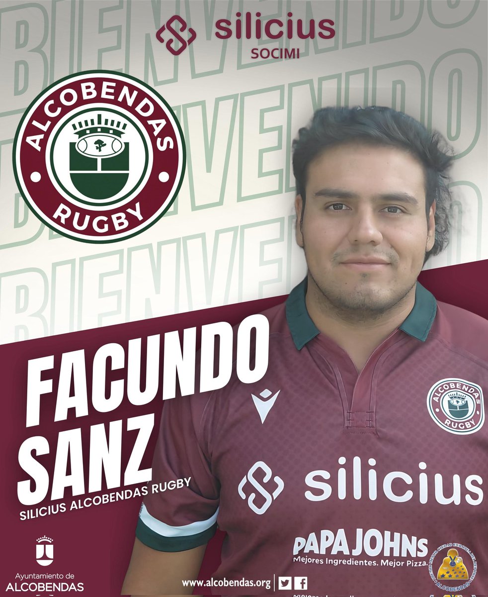 AlcobendasRugby's tweet photo. INCORPORACIÓN GRANATE

Facundo Sanz se incorpora al Silicius Alcobendas Rugby para la próxima temporada.

Pilier derecho argentino, 29 años, 1,80 m y 115 kg. Llega para aportar potencia, experiencia y solidez a nuestra primera línea.

Bienvenido, Facundo.

#SiempreGranates https://t.co/A73PWUM9fg