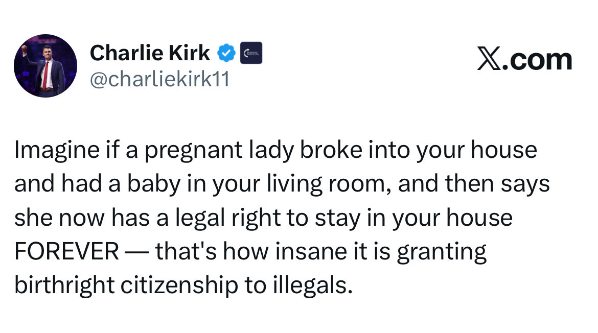 realBruceSnyder's tweet photo. Charlie Kirk, Jan 25, 2025 https://t.co/AGj6NSBptt
