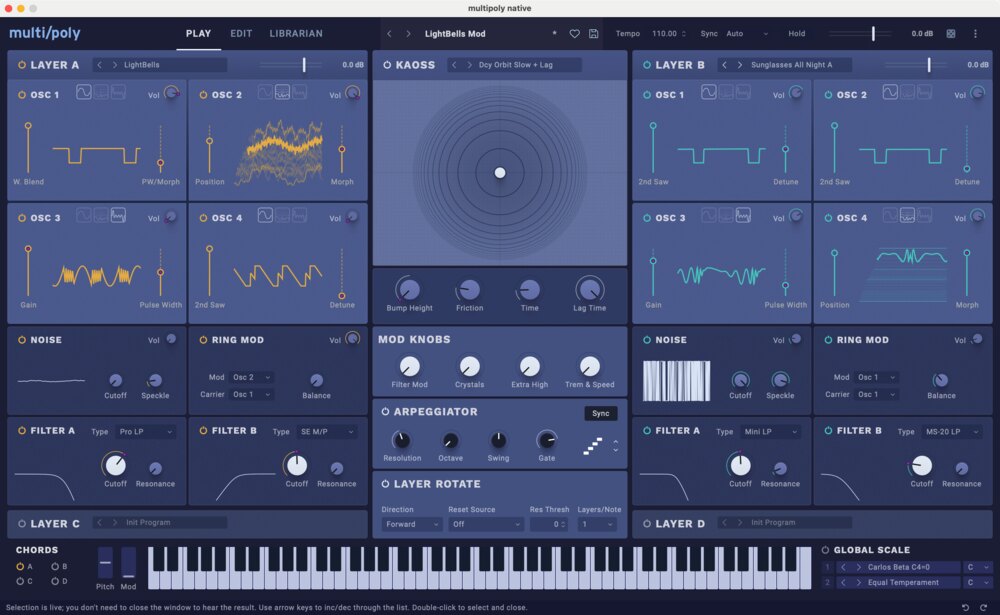 AbletonIndo's tweet photo. The greatest and biggest sounding modular @PluginBoutique Korg Multi/Poly https://t.co/Z8eTh7jmXc with up to 4 oscs and 4 layers deep! Based on Korg legendary Mono/Poly, Wavetable Engine from ModWave and Waveshapers. Disc 50% until July 21 🥊 https://t.co/TLiVFAp37L