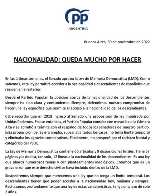 FACHARTRUMPUTIN's tweet photo. Y aquí podemos ver al PP pidiendo la nacionalidad a los descendientes de españoles.

Fijaos lo que decían en los dos últimos párrafos.

SON UNOS TRILEROS. https://t.co/WjfKo56eGi
